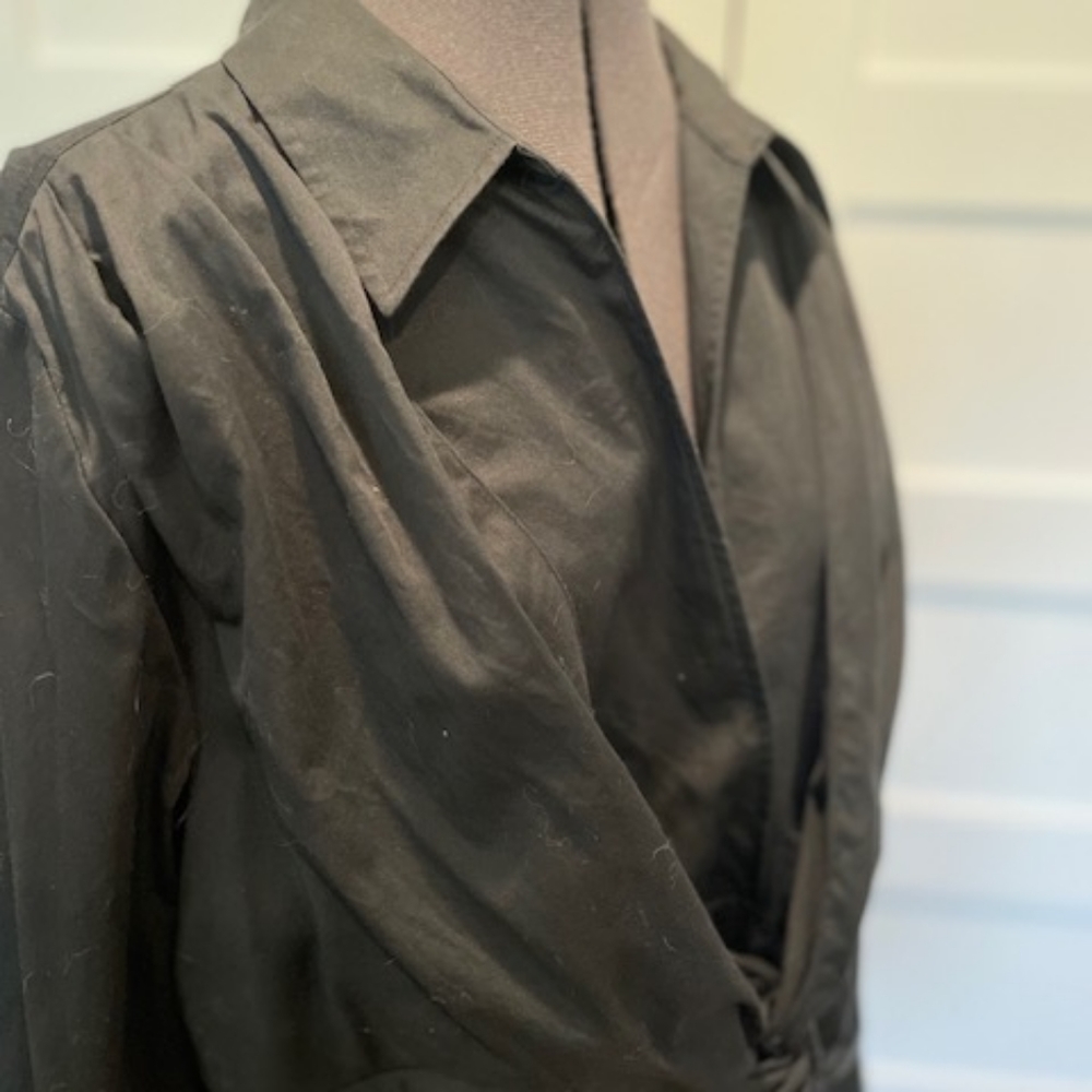 Jones New York Signature Women's Black Blouse 2X with Criss-cross front